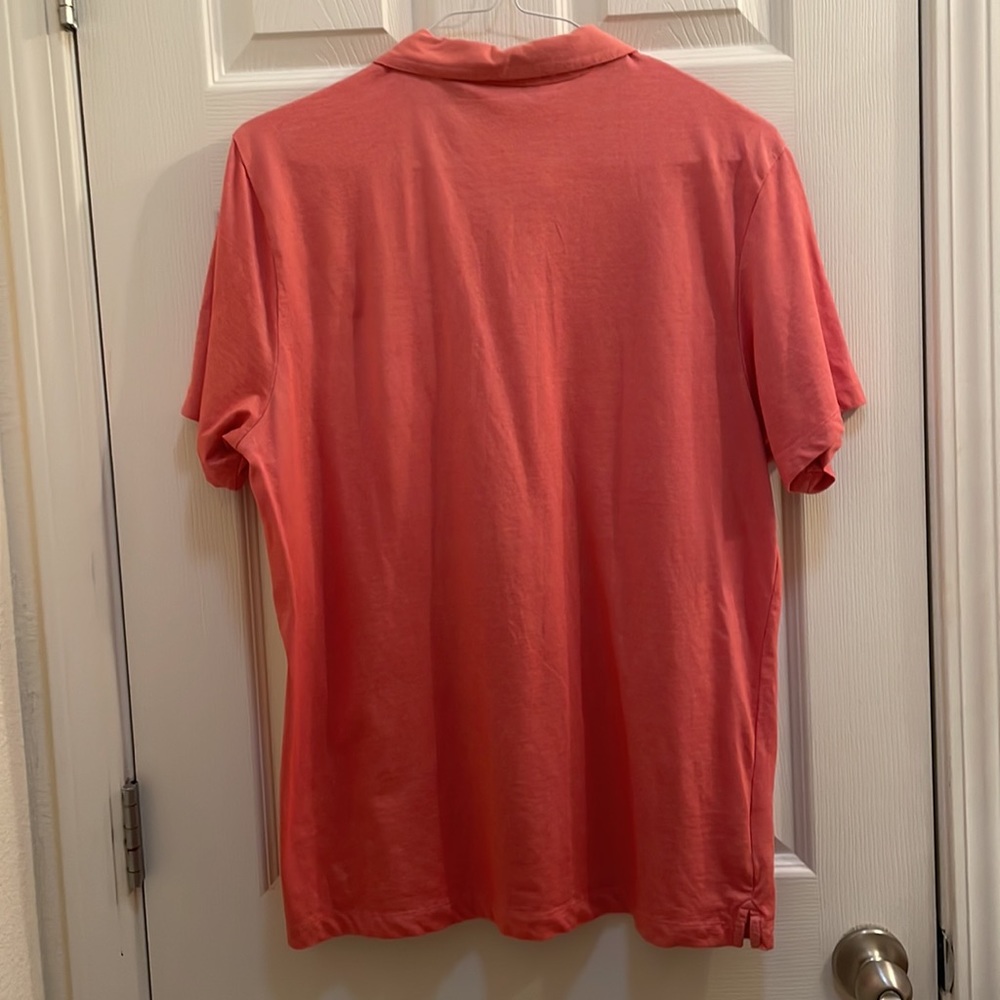 Perry Ellis men’s size Large, Salmon colored polo, lightweight classic polo - Picture 4 of 6